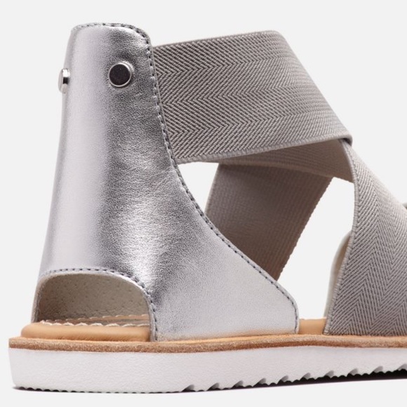 Sorel | Ella Strappy Sandals Pure Silver Size 6.5 - Picture 7 of 15